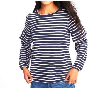 Old Navy Striped Ruffle Sleeve Sweatshirt, L